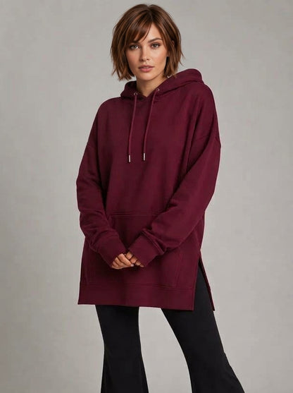 La Robe Sweat Longue Cocoon – Bordeaux