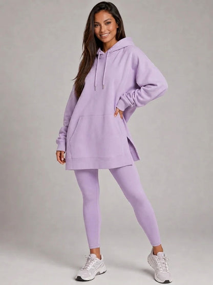 La Robe Sweat Longue Cocoon – Lavande