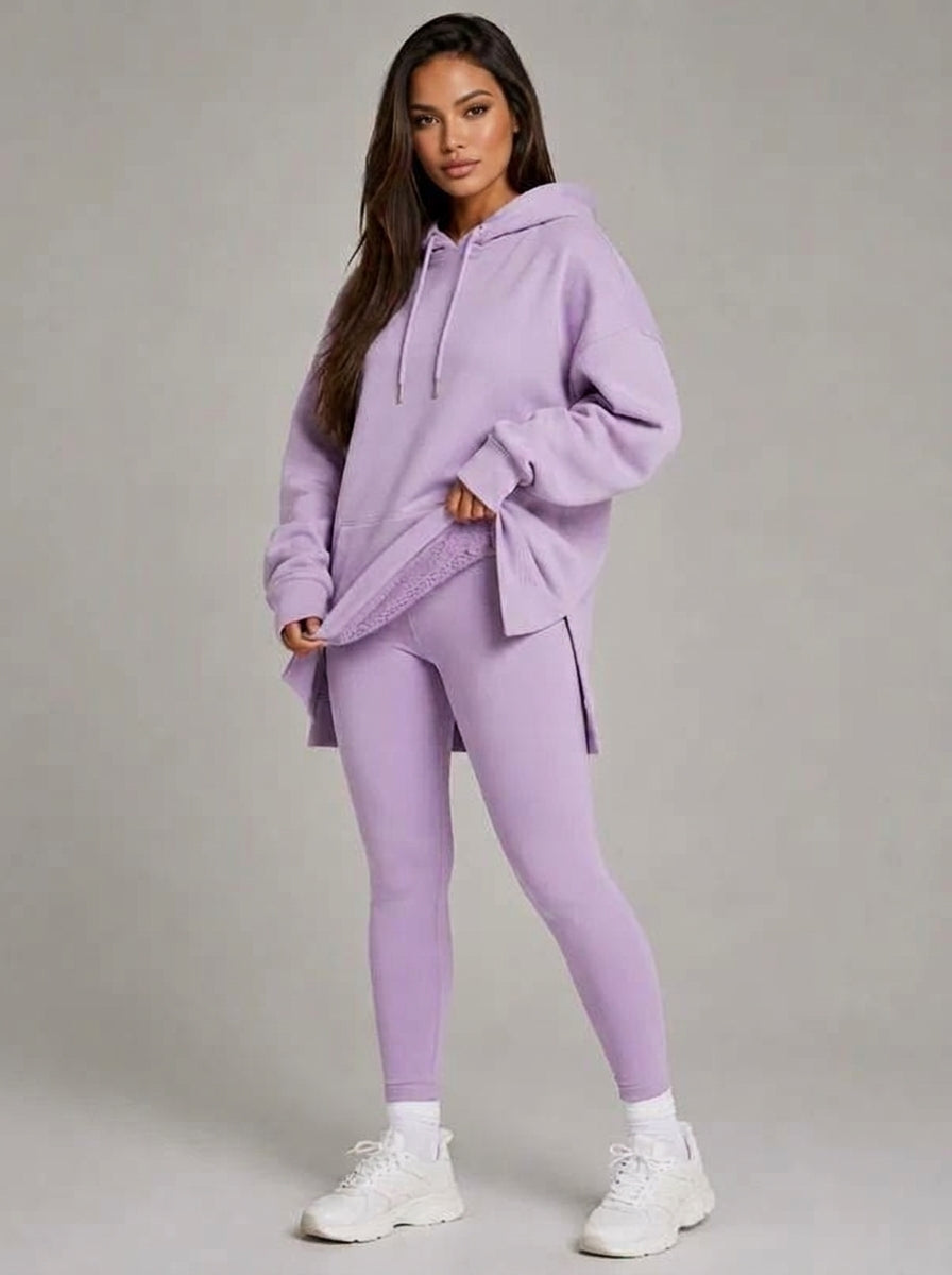La Robe Sweat Longue Cocoon – Lavande